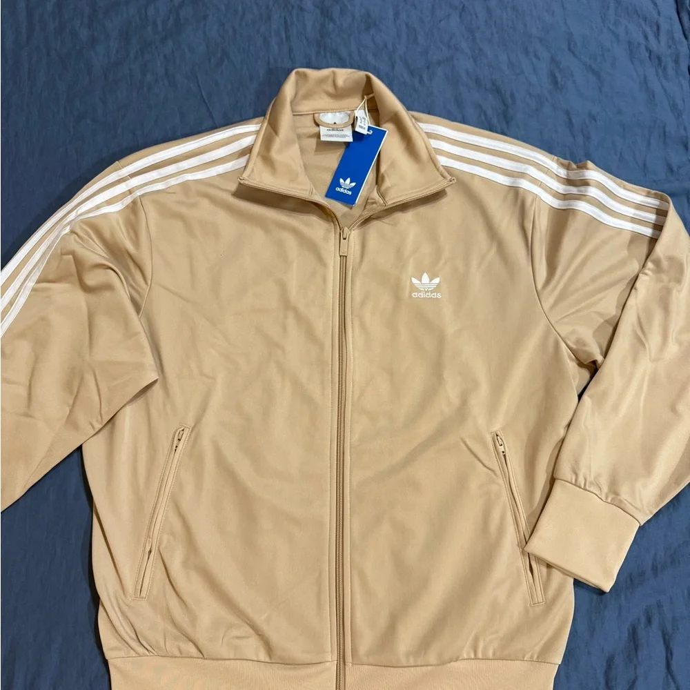 ADIDAS Originals Firebird Mens Tracksuit Jacket & Pants Set Beige Sz M,L,XL